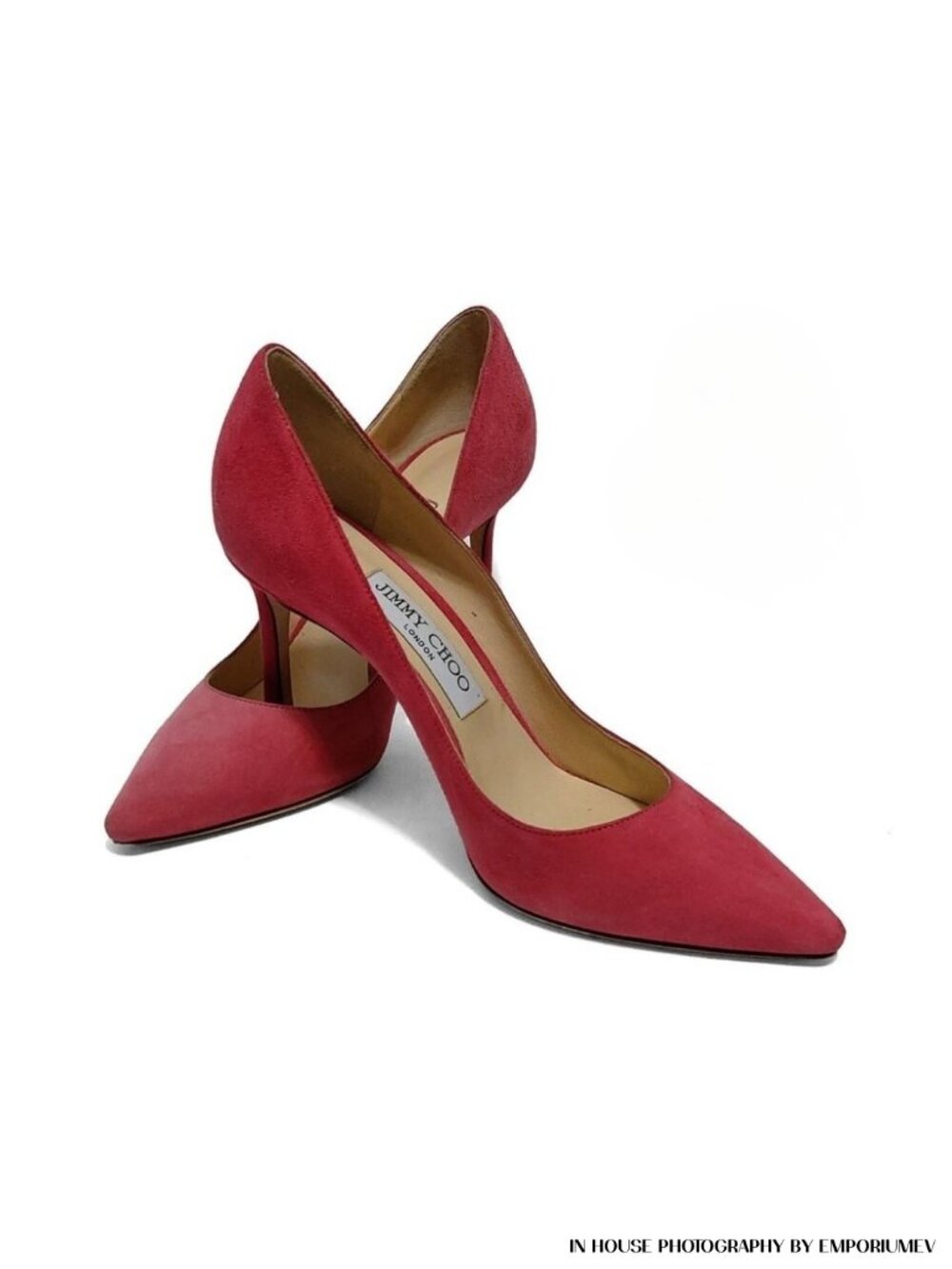 Jimmy Choo Romy 85 Pink Suede 37 EU 7 US Pointy Toe Pumps